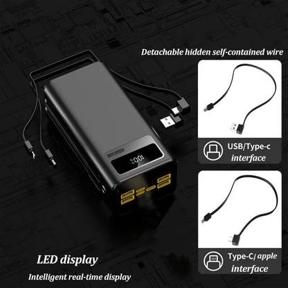 Finew Portable Charger 60000 Mah 120W Super Fast Charger Outdoor Camping Live Power Bank,Power Station LED Display External Battery Pack,Compatible with Iphone & Android Cell Phone