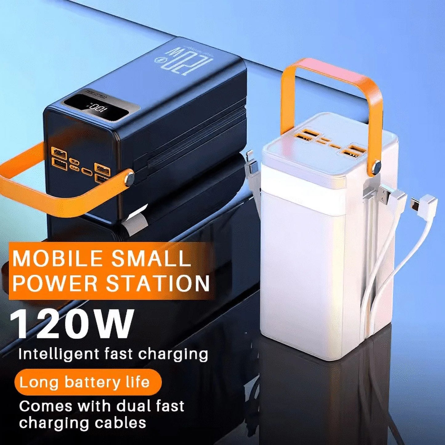 Finew Portable Charger 60000 Mah 120W Super Fast Charger Outdoor Camping Live Power Bank,Power Station LED Display External Battery Pack,Compatible with Iphone & Android Cell Phone