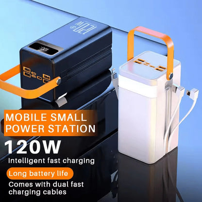 Finew Portable Charger 60000 Mah 120W Super Fast Charger Outdoor Camping Live Power Bank,Power Station LED Display External Battery Pack,Compatible with Iphone & Android Cell Phone