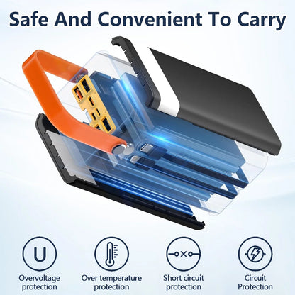 Finew Portable Charger 60000 Mah 120W Super Fast Charger Outdoor Camping Live Power Bank,Power Station LED Display External Battery Pack,Compatible with Iphone & Android Cell Phone